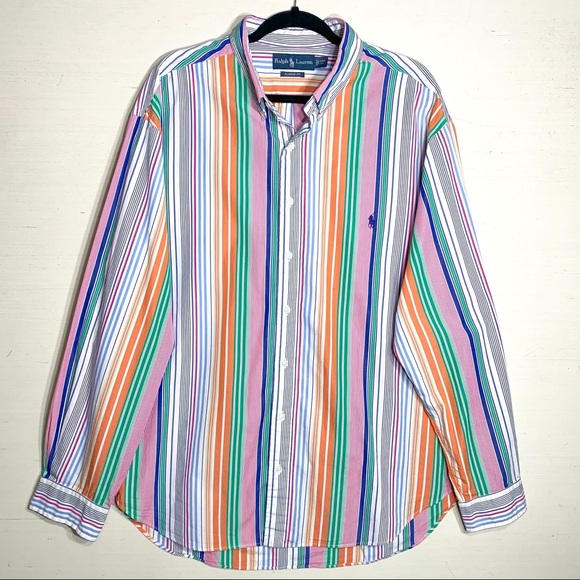 SOLD-Polo Striped Long Sleeve Buttondown Shirt - Picture 8 of 8